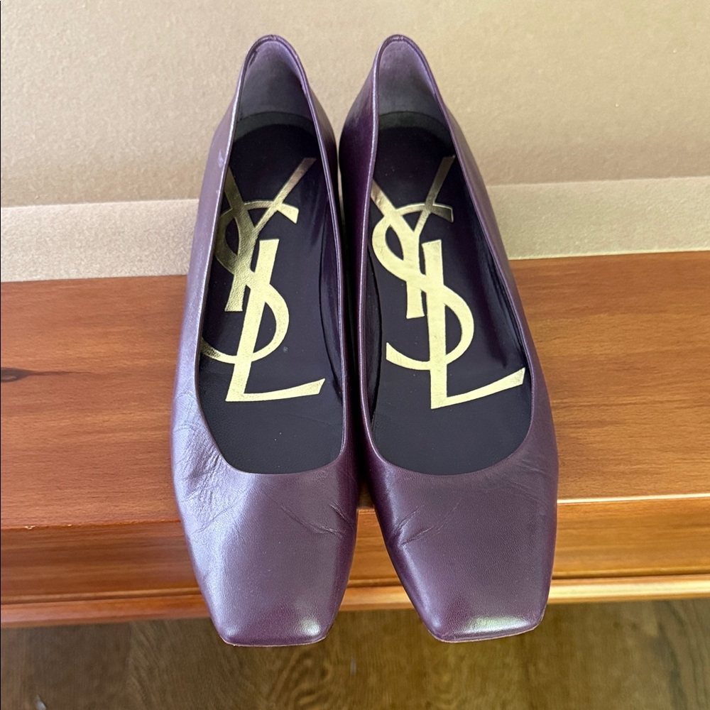 Yves Saint Laurent Women's Dark Purple Flats